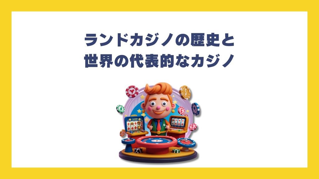ランドカジノの歴史と世界の代表的なカジノ